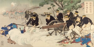 Mizuno_Toshikata_-_The_Fall_of_Fenghuangcheng-_Putting_the_Enemy_to_Rout_-_Google_Art_Project